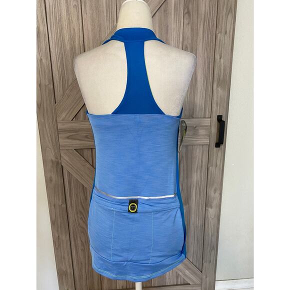 NWT Moxie cycling T back tank in azure blue - Picture 6 of 7